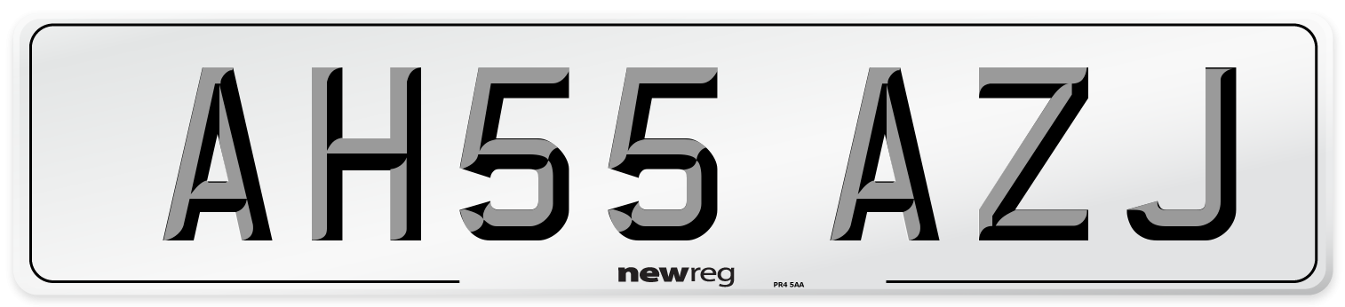 AH55 AZJ Number Plate from New Reg